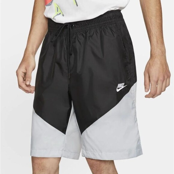 Nike Sportswear Windrunner Short Men S Black Gray Polyamide Nylon Track Run Gym - Picture 1 of 14